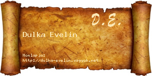 Dulka Evelin névjegykártya